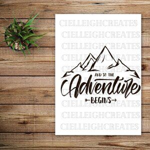 *2 for $20* And So the Adventure Begins vinyl decal Sticker Handcrafted